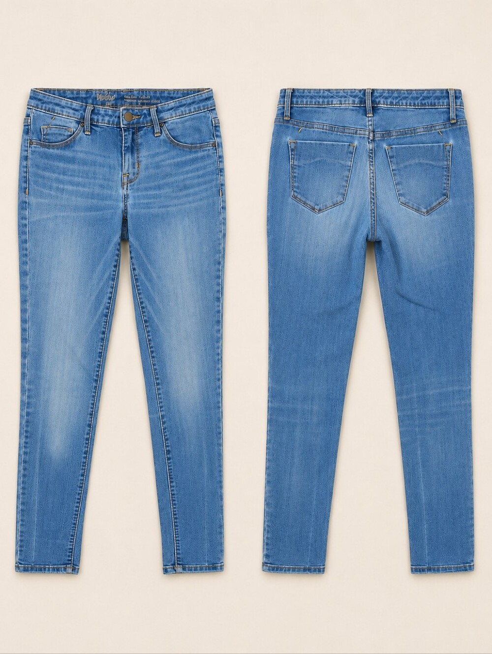 Mossimo Women’s Skinny Power Stretch Light Wash Denim Jeans Size 4/27L Jeggings